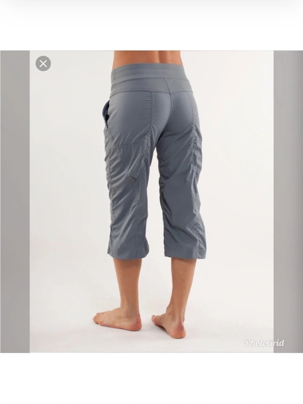 Lululemon Gray Dance Studio Crop with Drawstring size 12